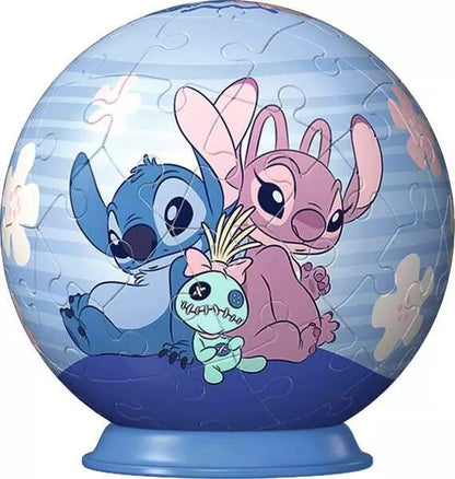 Ravensburger Disney Stitch & Angel 3D Puzzle Ball 54 Piece Jigsaw Puzzle Toys