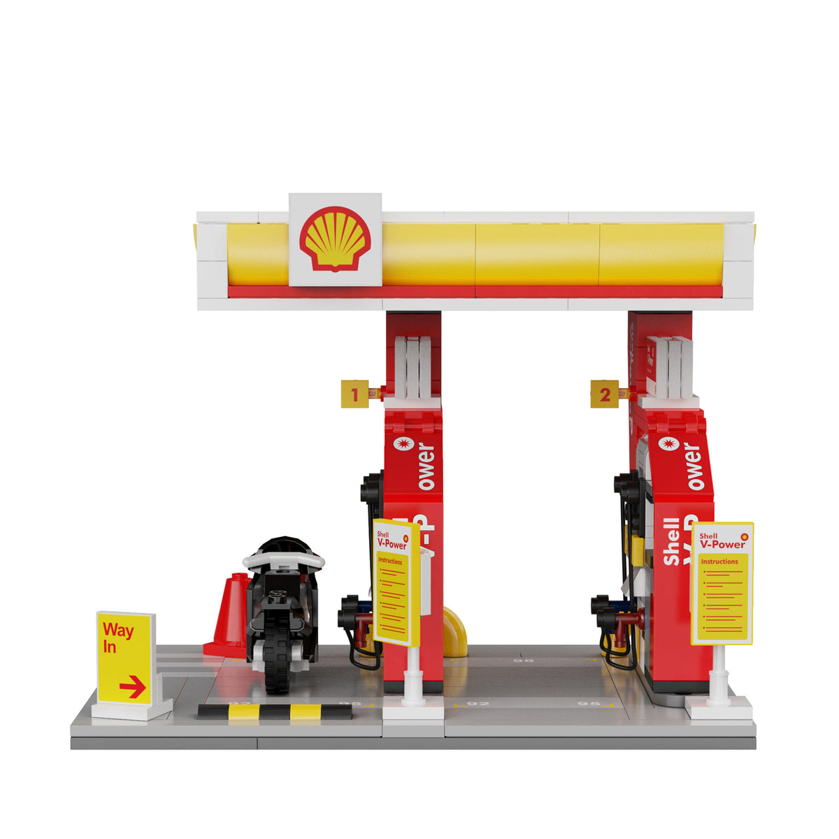 CaDA Building Bricks Shell Retail Station 305 Pieces Model Kit Toys C66028W
