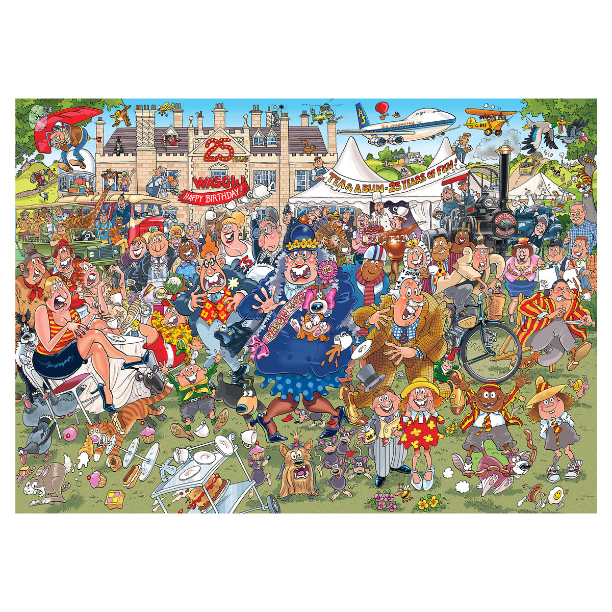 Jumbo Wasgij Original 40 Garden Party 25th Anniversary 1000 Piece Jigsaw Puzzle