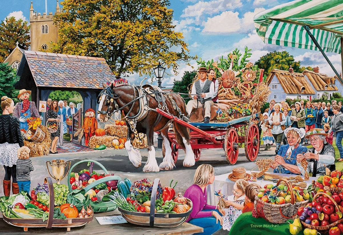 Gibsons Village Celebrations 4 x 500 Piece Jigsaw Puzzle G5051