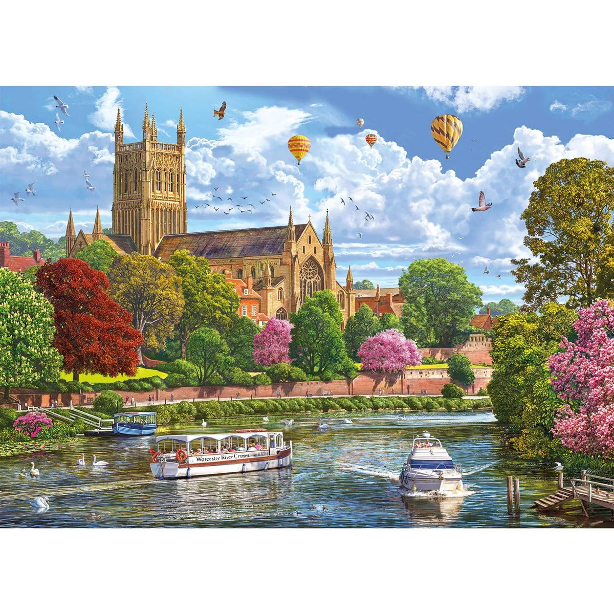 Gibsons Worcester From The River 1000 Piece Jigsaw Puzzle G6454