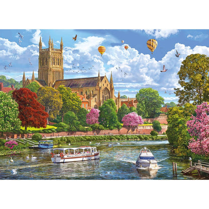 Gibsons Worcester From The River 1000 Piece Jigsaw Puzzle G6454