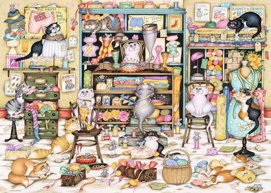 Ravensburger Crazy Cats-Mrs Hardwicks Haberdashery 1000 Piece Jigsaw Puzzle
