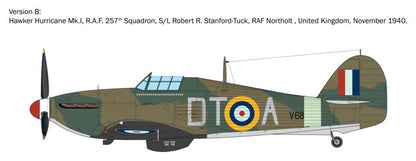 ITALERI 1/48 1:48 Hurricane Mk 1 Aces SCALE MODEL KIT 2838