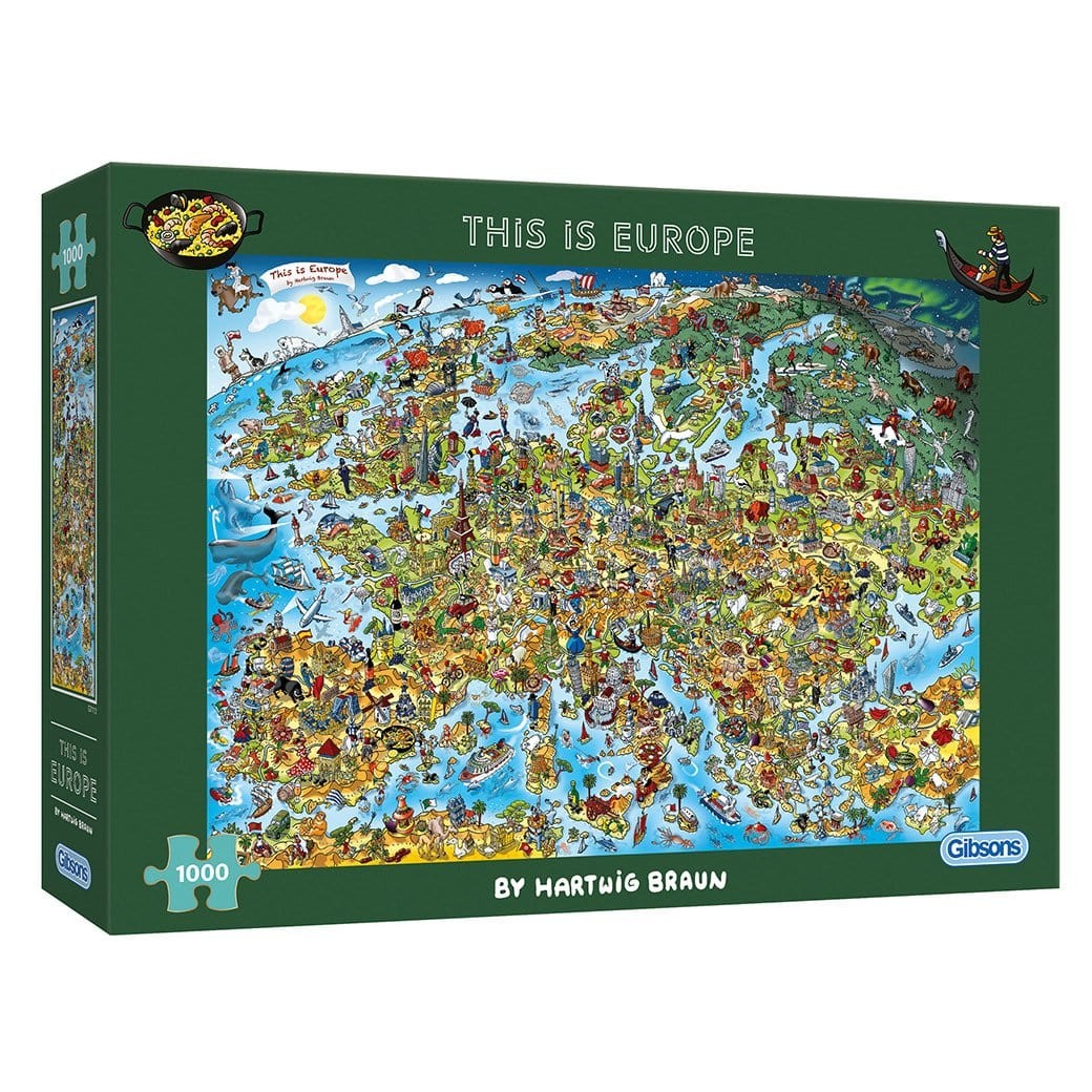 Gibsons Games This Is Europe 1000 Piece Jigsaw Puzzle Toys G7113
