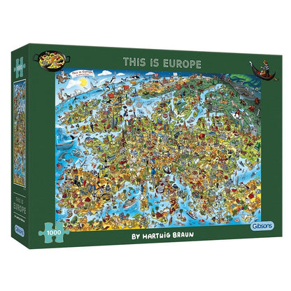 Gibsons Games This Is Europe 1000 Piece Jigsaw Puzzle Toys G7113