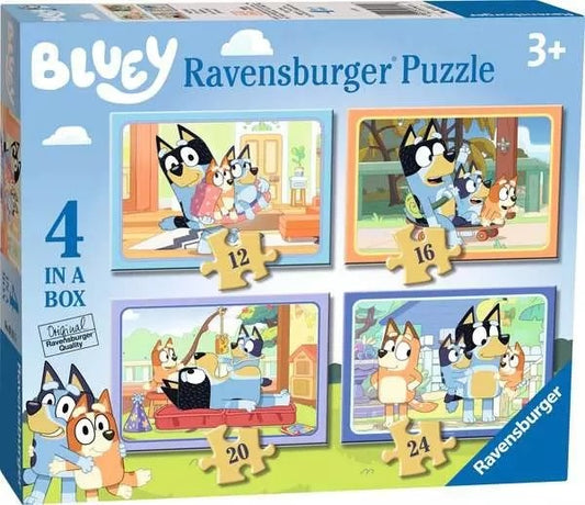 Ravensburger Bluey 4 In A Box 12, 16, 20, 24 Piece Jigsaw Puzzle Toys