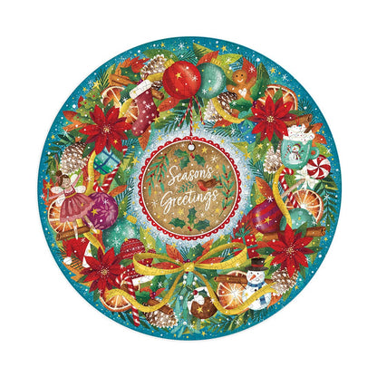 Gibsons Games Seasons Greetings Circular 500 Piece Jigsaw Puzzle Toys G3707