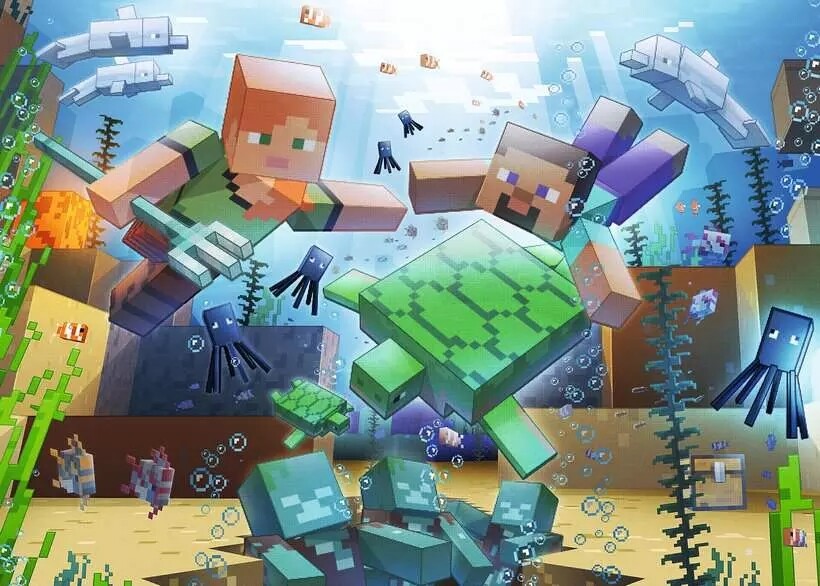 Ravensburger Minecraft Mosaic 1000 Piece Jigsaw Puzzle Toys