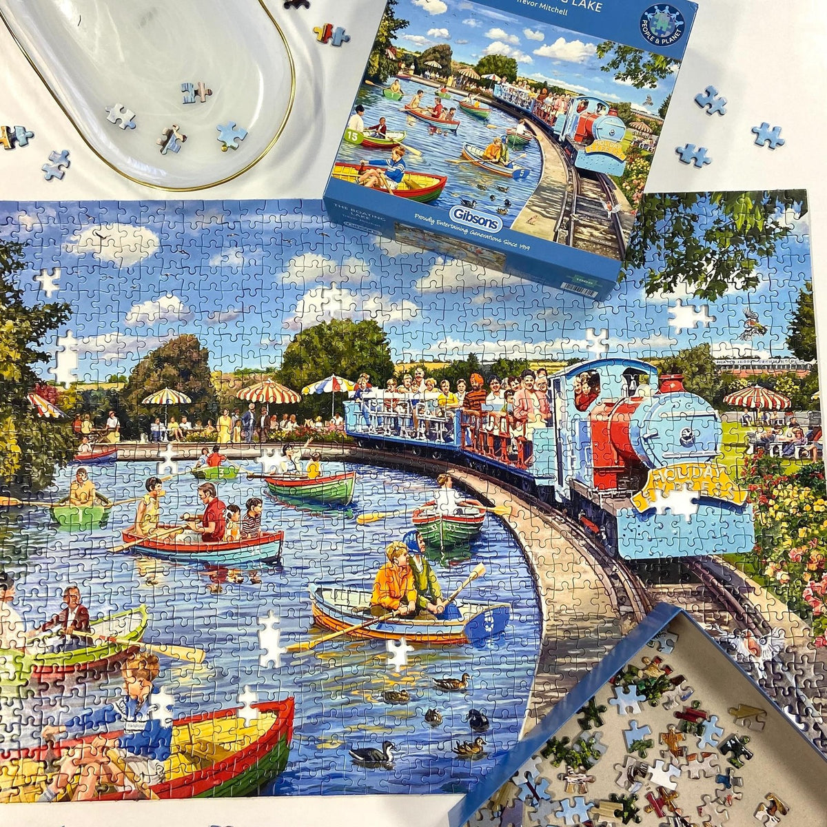 Gibsons Games The Boating Lake 1000 Piece Jigsaw Puzzle Toys G6361