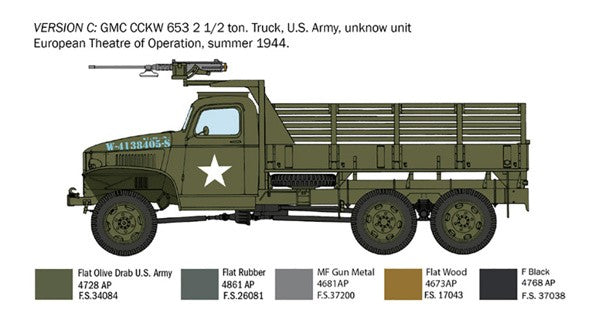 ITALERI 1/35 1:35 GMC 2 1/2 Ton, 6x6 truck RR SCALE MODEL KIT 6271