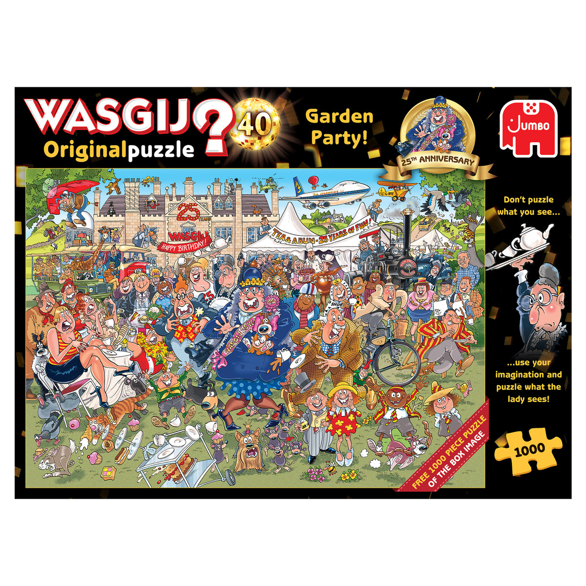 Jumbo Wasgij Original 40 Garden Party 25th Anniversary 1000 Piece Jigsaw Puzzle