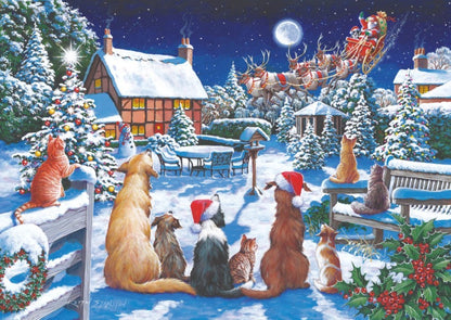 House Of Puzzles No.19 Santa Paws Big 500 Piece Jigsaw Puzzle Toys HP0721