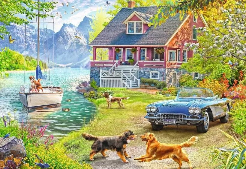 Ravensburger Summer Lake House 200 XL Piece Jigsaw Puzzle Toys