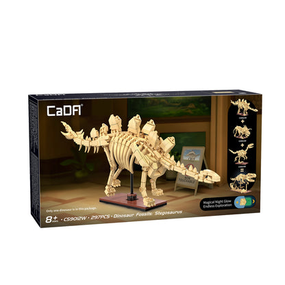 CaDA Building Bricks Stegosarus Dinosaur Fossils 297 Piece Model Kit C59012W