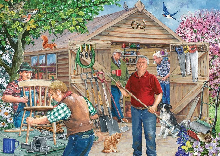 House Of Puzzles Our Man Shed Big 500 Piece Jigsaw Puzzle Toys HP0821