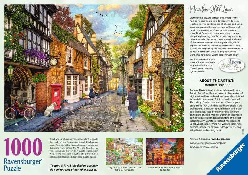 Ravensburger Down The Lane No 2 Meadow Hill Lane 1000 Piece Jigsaw Puzzle Toys