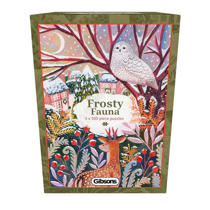 Gibsons Frosty Fauna 3 x 500 Piece Jigsaw Puzzle G5502