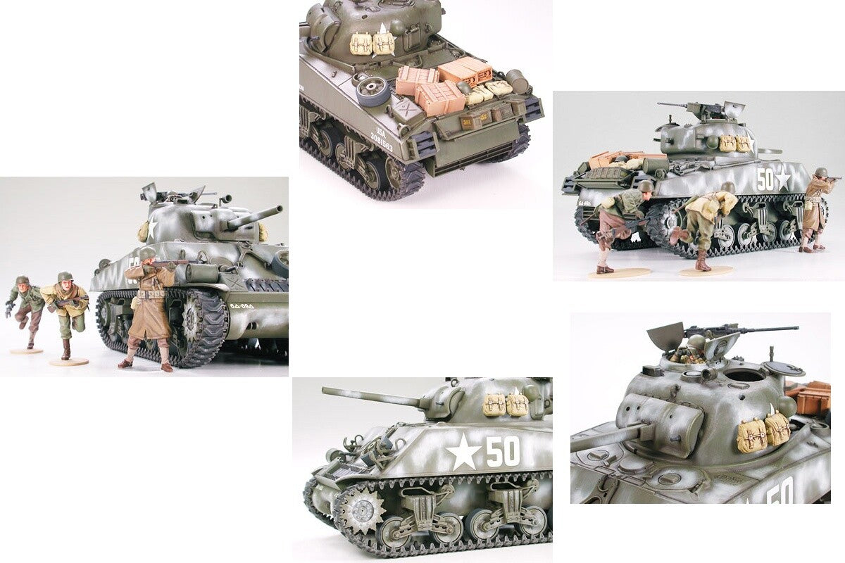 Tamiya Model Kit M4A3 Sherman 75mm Gun Tank Model Kit 1:35 Toys 35250