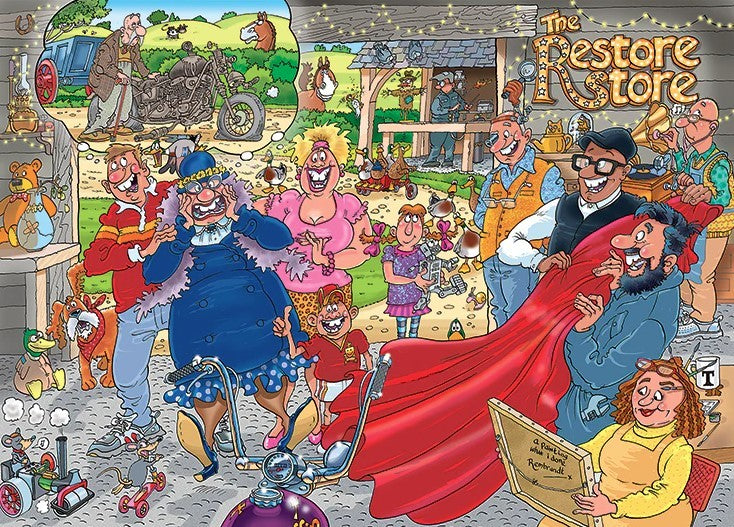 Jumbo Wasgij Original 41 The Restore Store! 1000 Piece Jigsaw Puzzle Toys