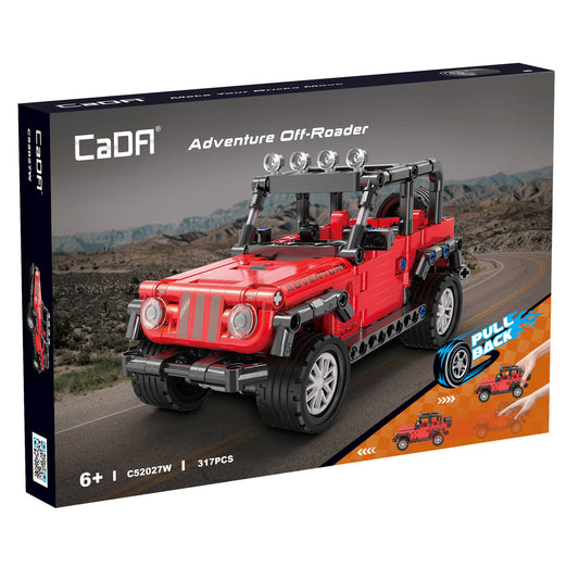CaDA Building Bricks Red Adventure Off Roader Vehicle 317 Pcs Kit Toys C52027W