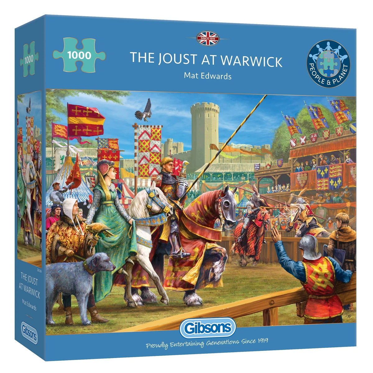 Gibsons Games The Joust At Warwick 1000 Piece Jigsaw Puzzle Toys G6369
