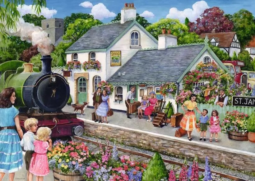 Ravensburger Whistle Stop Cottage 1000 Piece Jigsaw Puzzle