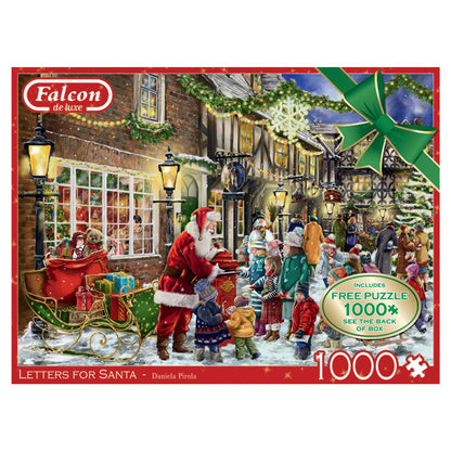 Jumbo Falcon Letters For Santa 2 x 1000 Piece Jigsaw Puzzle Toys Christmas