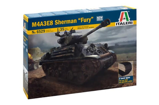 ITALERI 1/35 1:35 M4A3E8 SHERMAN FURY - EASY 8 SCALE MODEL TANK KIT 6529
