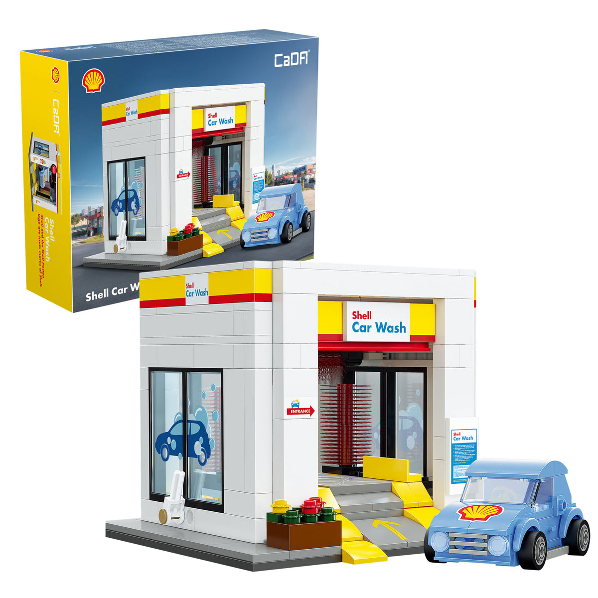 CaDA Building Bricks Shell Car Wash 294 Pieces Model Kit Toys C66030W