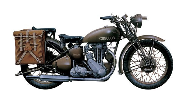 ITALERI 1;9 1/9 Triumph Military 3HW Solo Scale Classic Motor Bike  Kit 7402