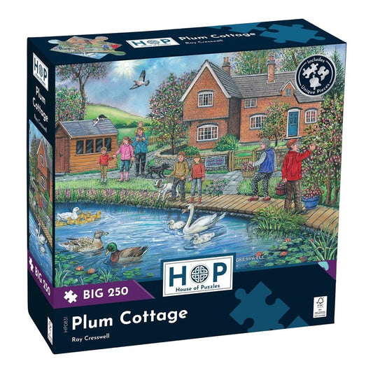 House Of Puzzles Plum Cottage BIG 250 Piece Jigsaw Puzzle Toys HP0831