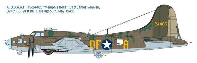 ITALERI 1/72 1:72 B-17F Flying Fortress SCALE MODEL KIT 1487