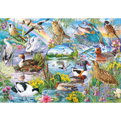 Gibsons Games RSPB Wings In The Wild 4 x 500 Piece Jigsaw Puzzle Toys G5074