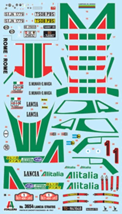 ITALERI 1:24 1/24 Lancia Stratos HF Model kit 3654