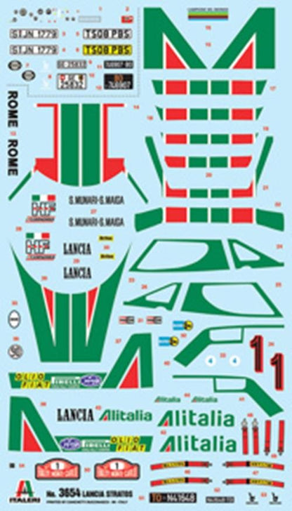 ITALERI 1:24 1/24 Lancia Stratos HF Model kit 3654