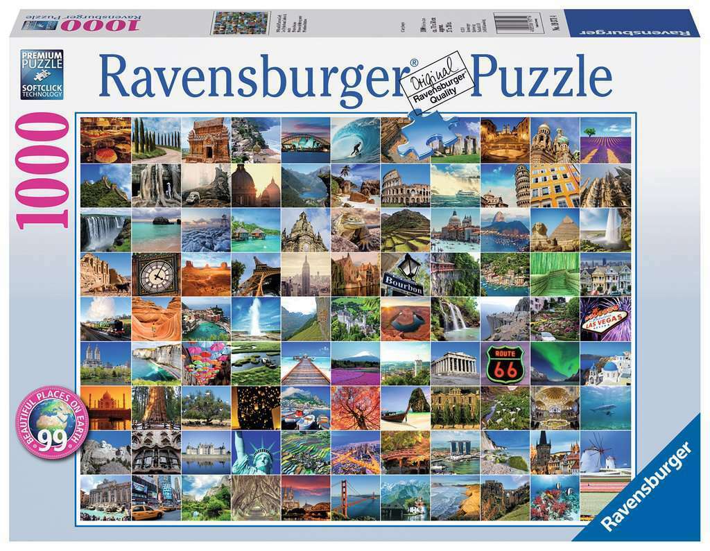 Ravensburger 99 Beautiful Places on Earth 1000 Piece Jigsaw Puzzle 193714