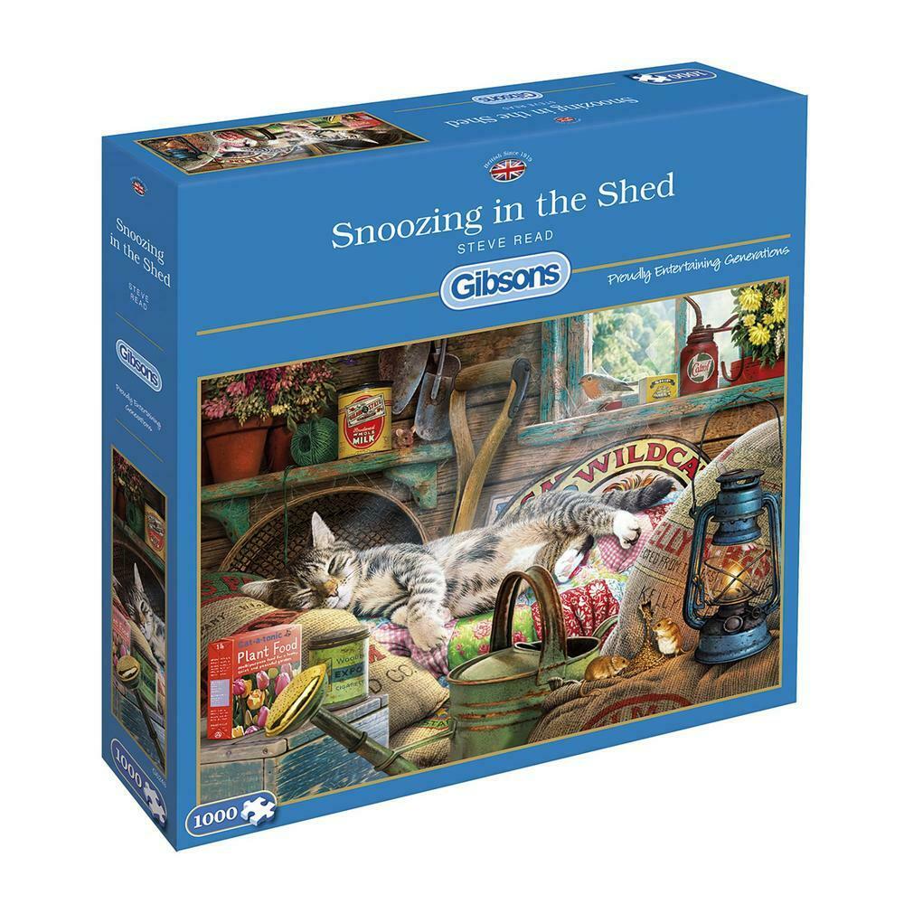 Gibsons Snoozing in the Shed 1000 Piece Jigsaw Puzzle G6248