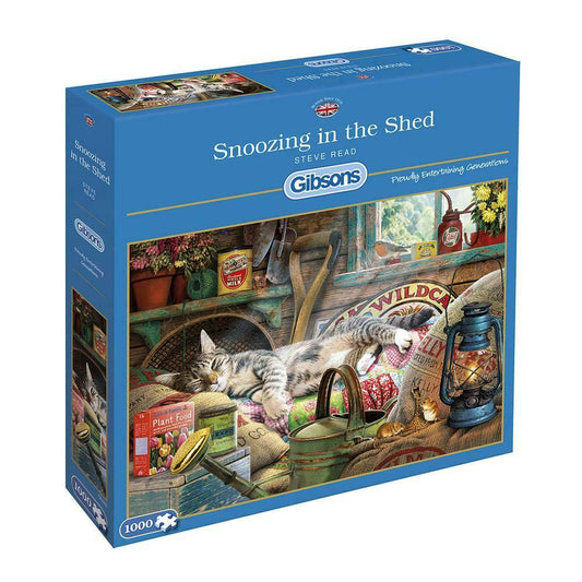 Gibsons Snoozing in the Shed 1000 Piece Jigsaw Puzzle G6248