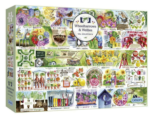 Gibsons Wheelbarrows and wellies 1000 piece jigsaw puzzle G7106