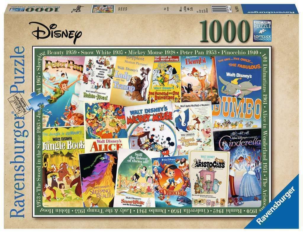 Ravensburger Disney Vintage Poster 1000 Piece Jigsaw Puzzle 198740