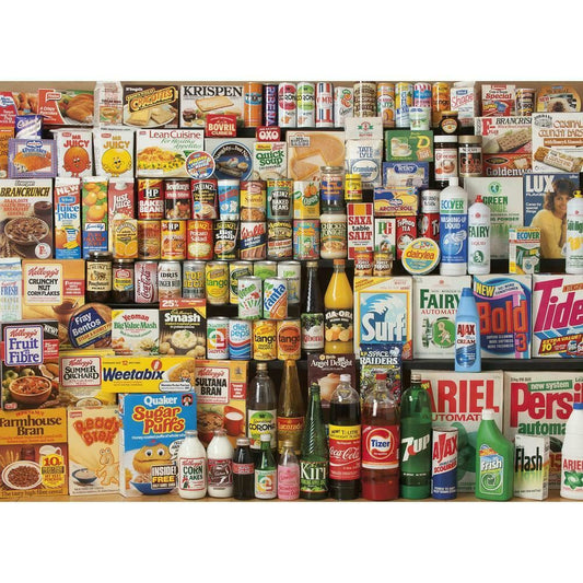 Gibsons 1980's Shopping Basket 1000 Piece Jigsaw Puzzle Toys G7034