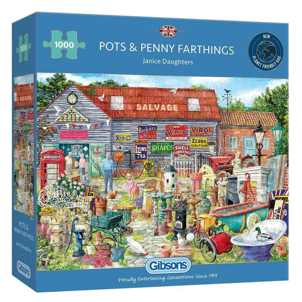 Gibsons Pots and Penny Farthings 1000 Piece Jigsaw Puzzle G6318