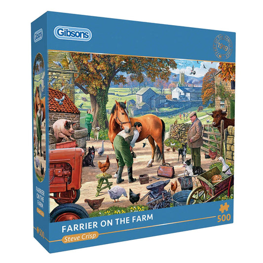 Gibsons Games Farrier On The Farm 500 Piece Jigsaw Puzzle Toys G3154
