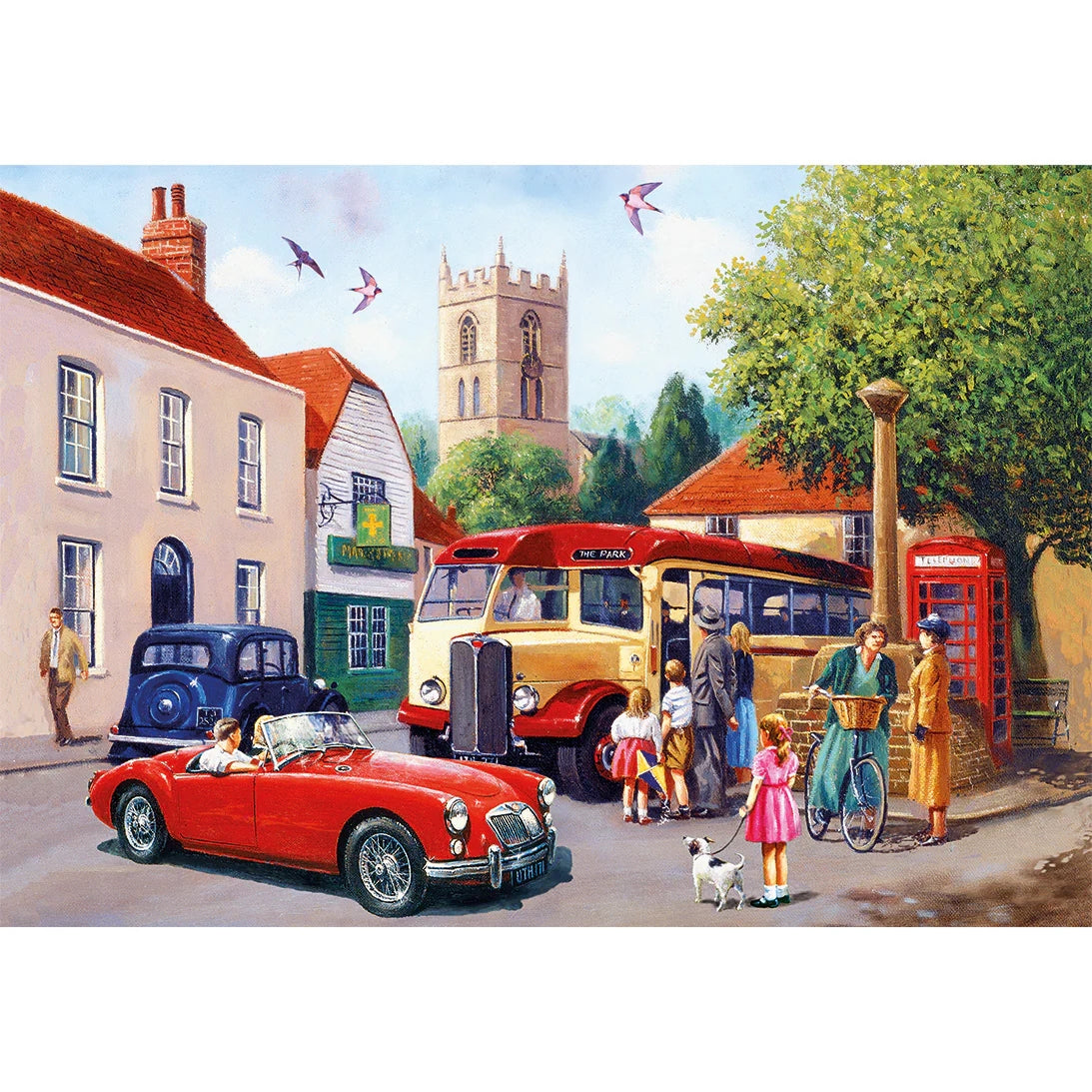 Gibsons Games Touring The Town 500 Piece Jigsaw Puzzle Toys G3172
