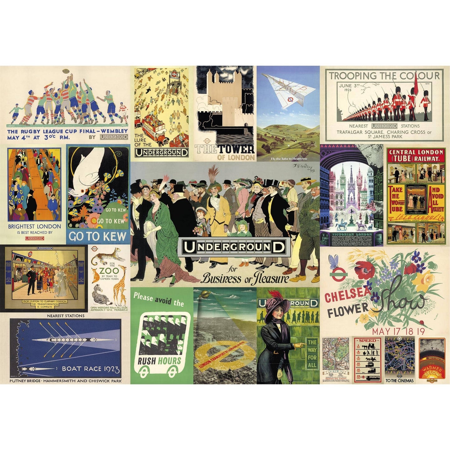 Gibsons TFL Heritage Posters 500 Piece Jigsaw Puzzle G3433