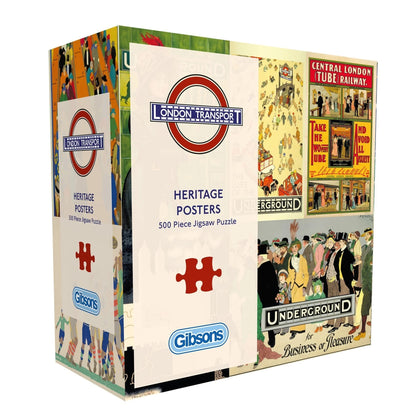 Gibsons TFL Heritage Posters 500 Piece Jigsaw Puzzle G3433