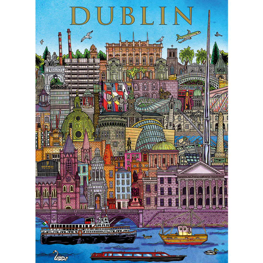 Gibsons Games Dublin Cityscape 500 Piece Jigsaw Puzzle Toys G3448
