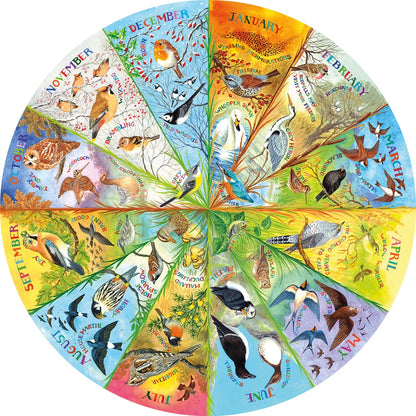 Gibsons RSPB: Birds Of The Year 500 Piece Circular Jigsaw Puzzle G3706