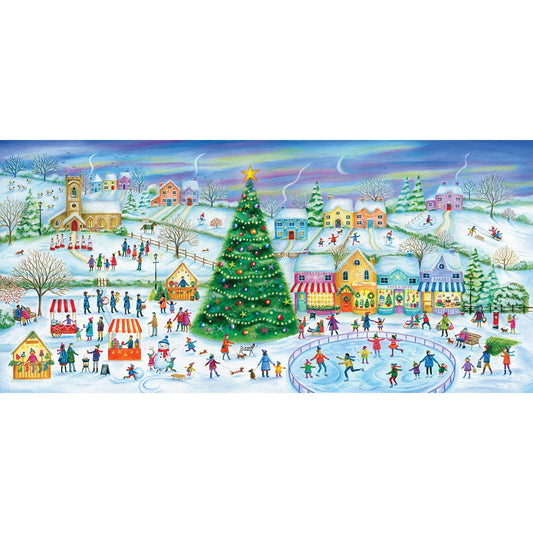 Gibsons Skating In The Village 636 Piece Jigsaw Puzzle G4060